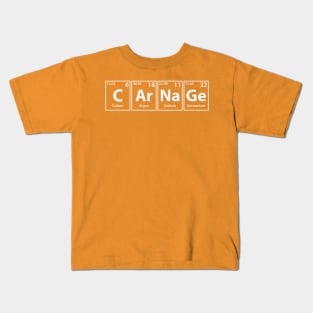 Carnage (C-Ar-Na-Ge) Periodic Elements Spelling Kids T-Shirt